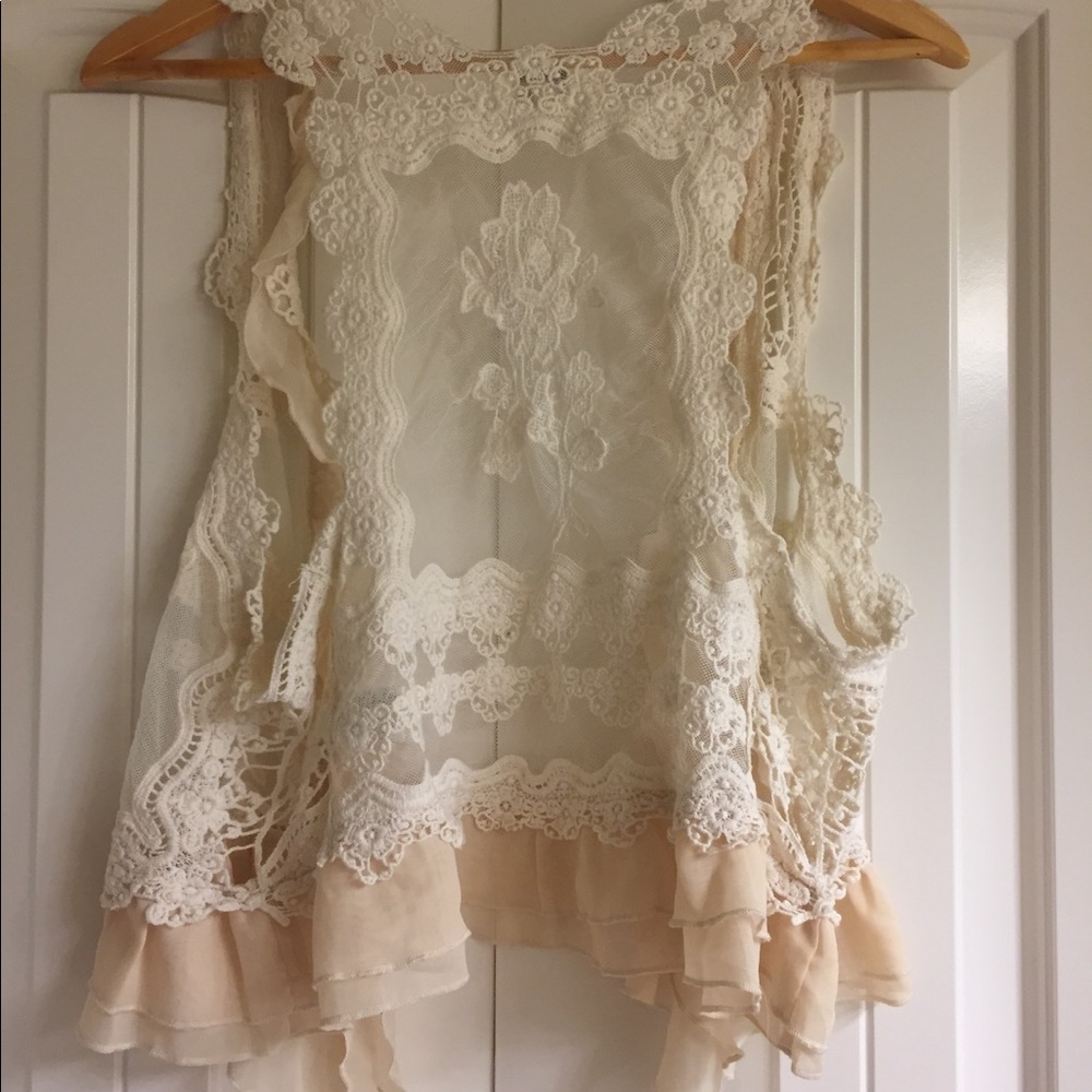 Lace shawl/vest